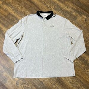 Lacoste Long Sleeve Polo Shirt Gray Mens Size 9, 4X,  XXXXL Croc Preppy Casual